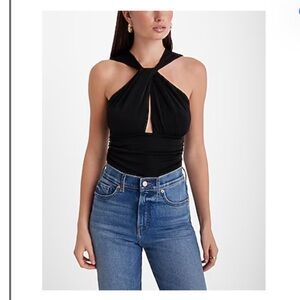 Express Black Keyhole Bodysuit